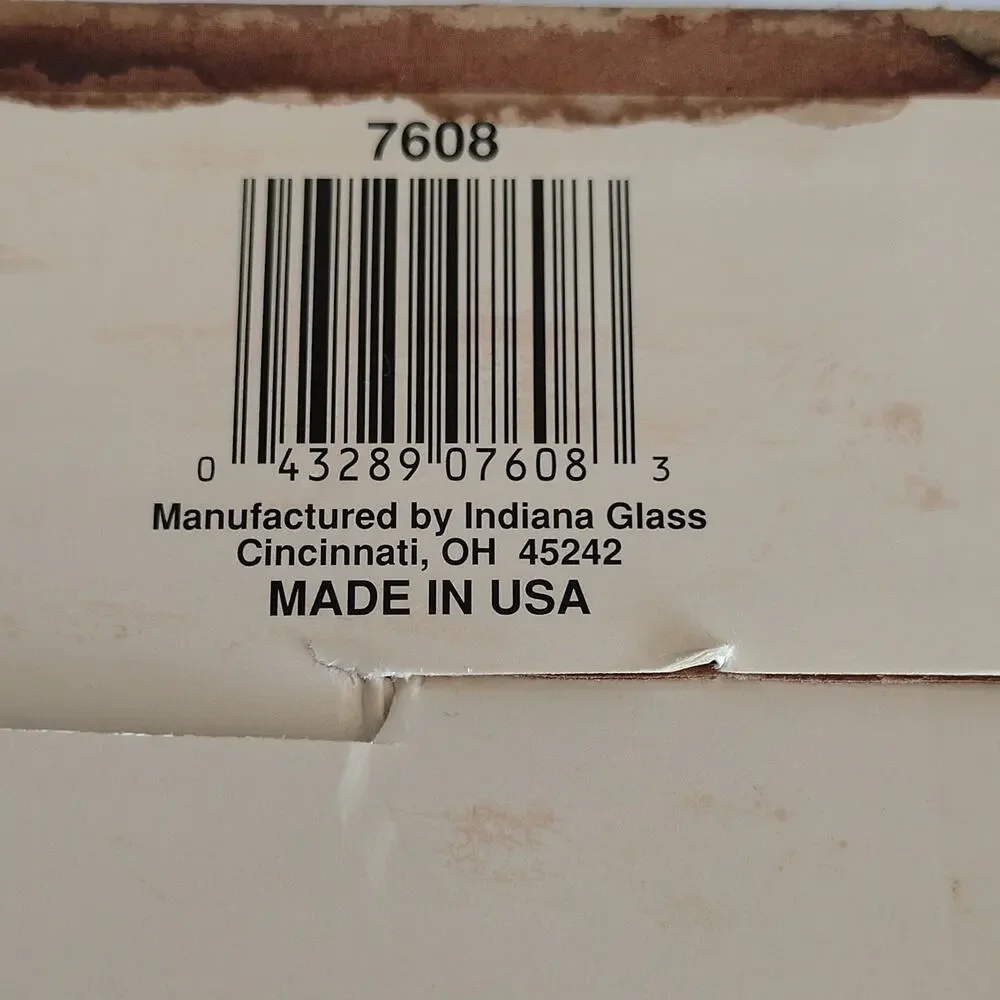 Indiana Glass Windsor Button Clear Glass Candy Dish Box Decorative Hometrends US